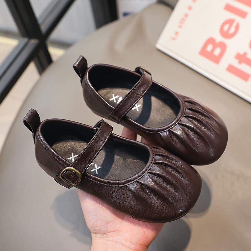 Children's Casual Moccasins Shoes Girls Solid Color Elastic Shoes Fashion Kids Princess Flats Shoes Size 26-36 Spring Autumn