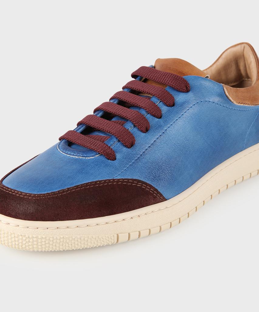 Panicale Blue Cowhide Sneakers