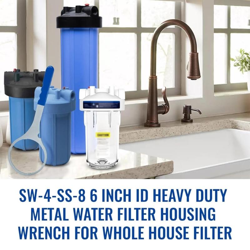 Набор из 1 прочного стального фильтрующего инструмента с эргономичной резиновой лакированной ручкой для постоянного использования в системах очистки воды