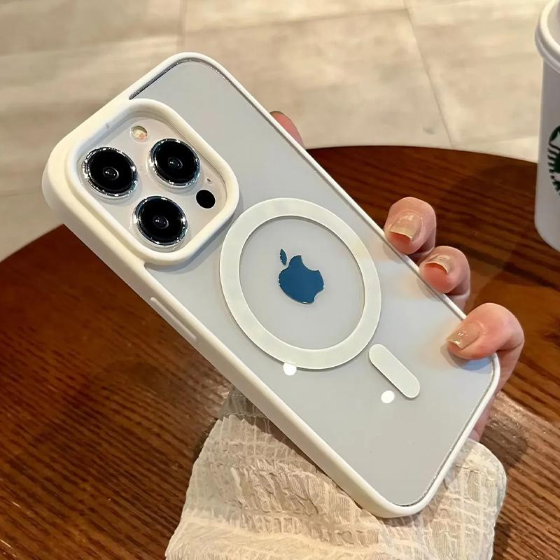 Luxury Magsafe Transparent Case For iPhone 16 15 14 13 12 11 Pro X XR XS Max 7 8 Plus 16E Magnetic Wireless Charge Phone Cover