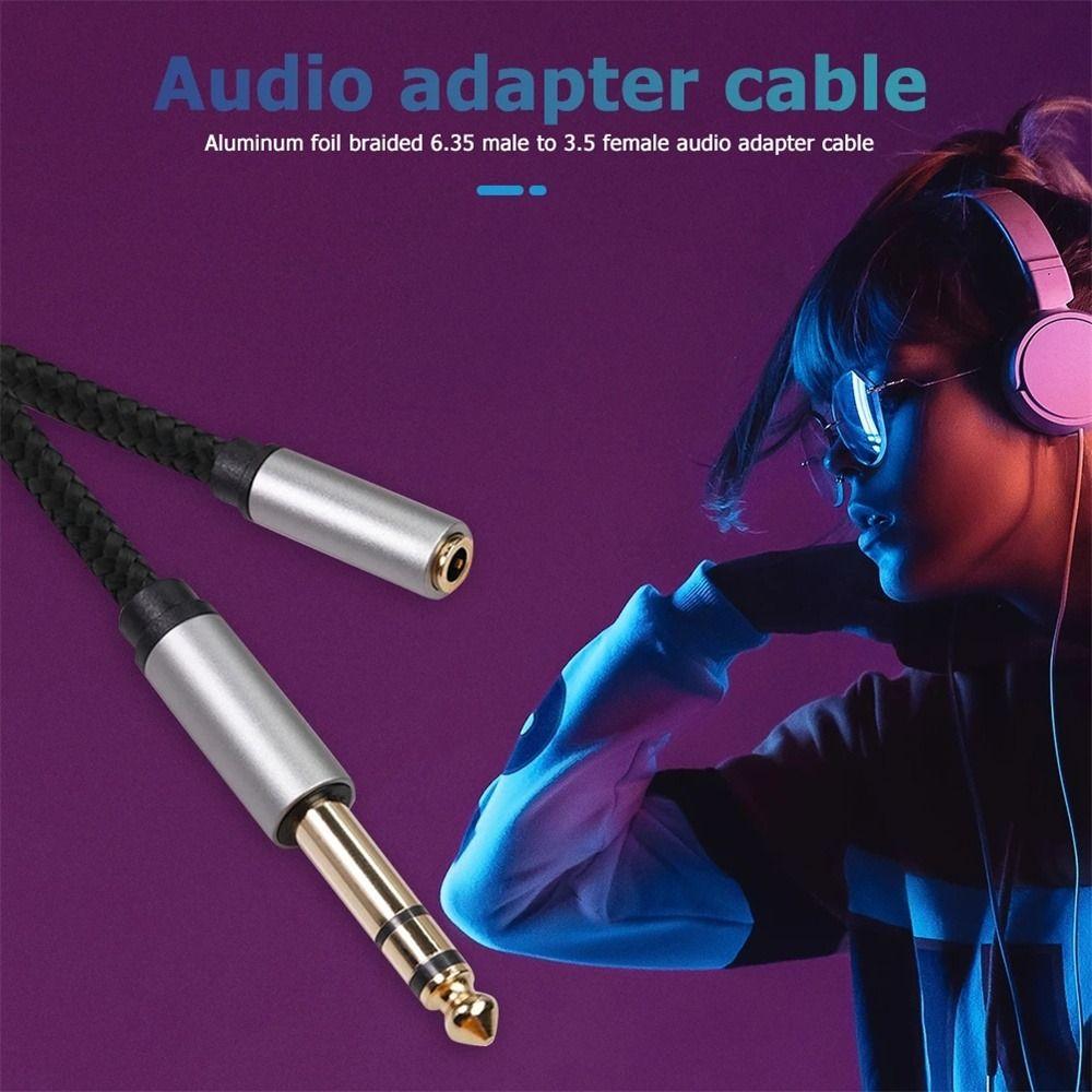 6.35 мм Штекер AUX Конвертер Конвертер Кабель Aux Аудио Кабель Кабель AUX Адаптер для Записи Микрофона