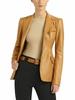 AL KHALID Authentic New Women 's Tan Blazer 100% Real Lambskin Stylish Slim Fit CoatBlazer