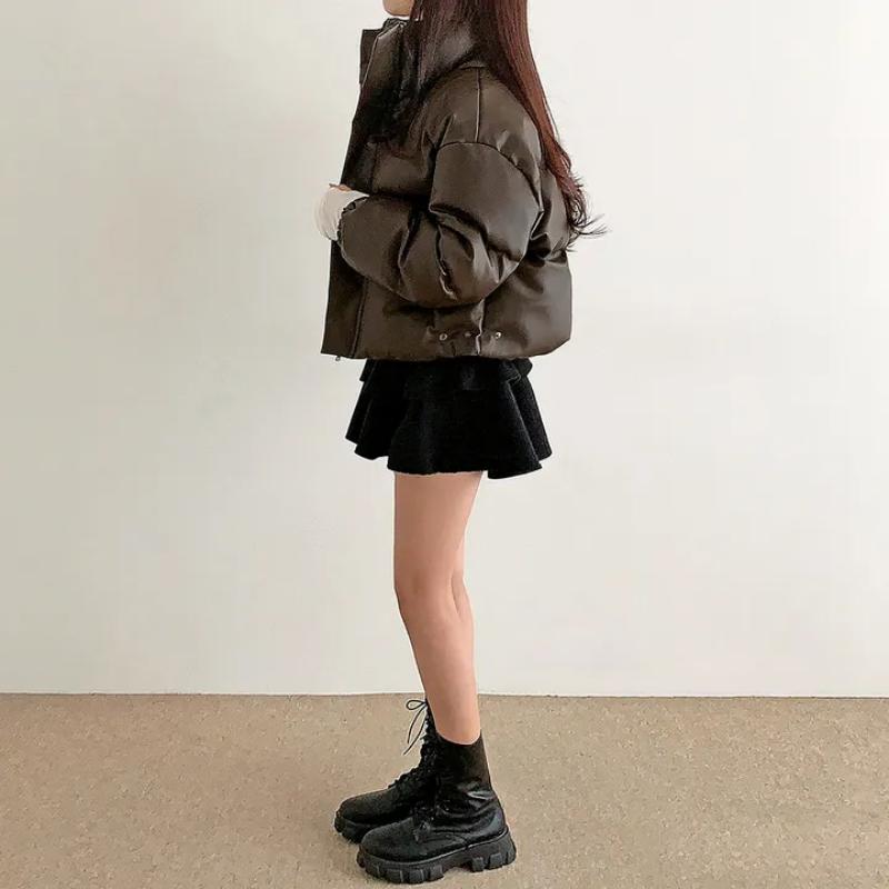 Korean Fashion Retro Cotton-padded Jacket Women New Loose Joker Thickened Short Coat High Sense Vintage Casual Overcoat Winter