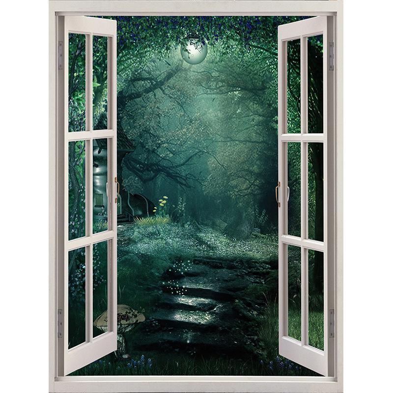 Ткань для подвешивания на окна Пейзаж Цифровая печать Гобелен Украшение спальни Ткань Фотофон Ткань Стена спальни Ткань