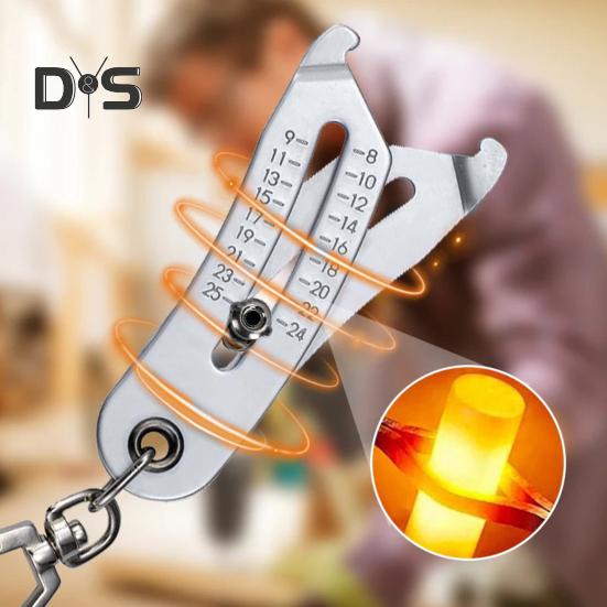 Портативный брелок для проверки размера резьбы, прецизионная линейка для измерения резьбы, точный прибор для проверки резьбы гаек и болтов, дюймовый метрический измеритель резьбы шестигранных гаек