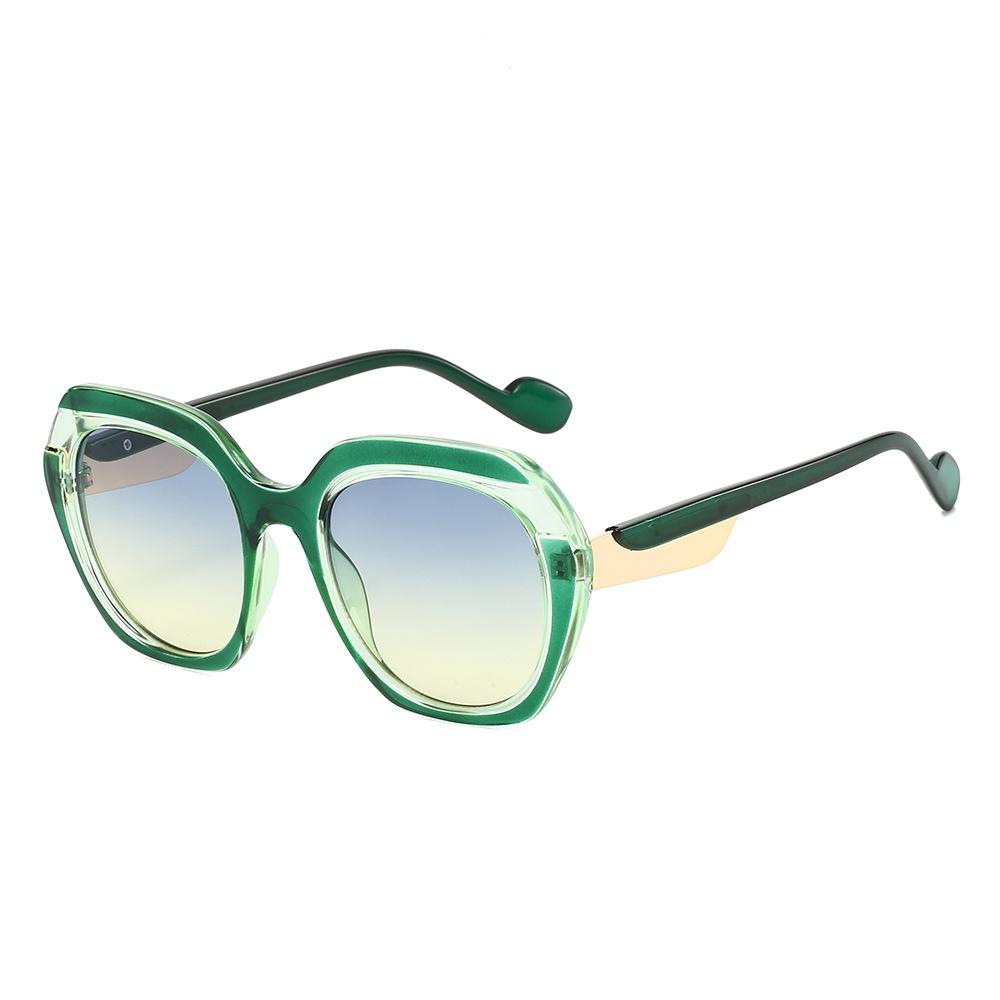 New Retro Leopard Gradient Oval Women Sunglasses Luxury Color Matching Frame Design Fashion Trend Men Sun Glasses UV400