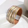 Multi-Strand Gradient Leather Bracelet Women With Magnetic Clasp PU Wristband In Fashionable Colors