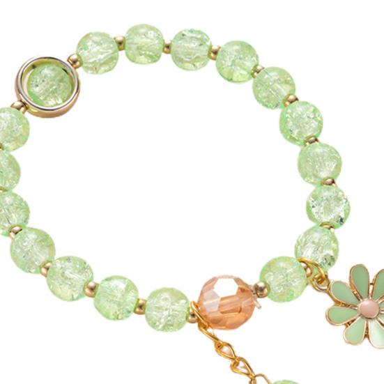 Студенческий браслет с подсолнухом и бисером, сладкий корейский стиль, универсальный браслет, подарок для девочек