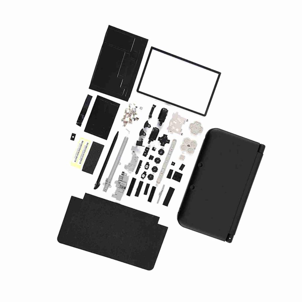 Полный комплект для замены корпуса, чехла, корпуса, деталей для ремонта, для Nintendo 3DS XL, черный
