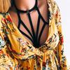 Women Sexy Halter Elastic Bandage Harness Backless Bustier Bra Erotic Underwear