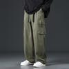 Брюки-карго, мужские широкие брюки на молнии, мужские уличные брюки в стиле хип-хоп, повседневные корейские японские карманные брюки в стиле сафари