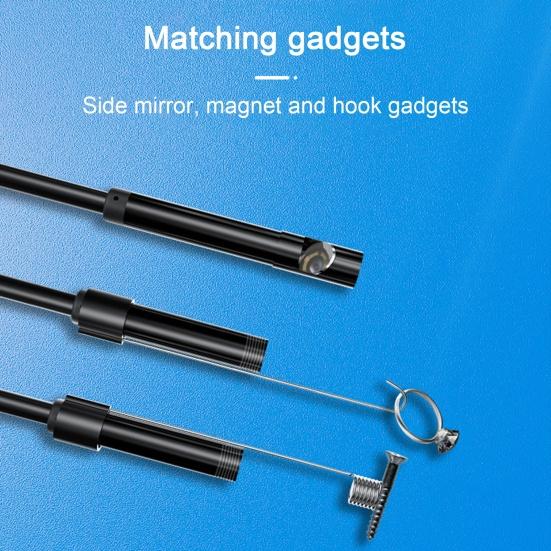 Эндоскопическая камера 1920P HD-совместимая с 8 светодиодными лампами Водонепроницаемая инспекционная камера Тип-C Эндоскоп для двигателей автомобилей-рыб