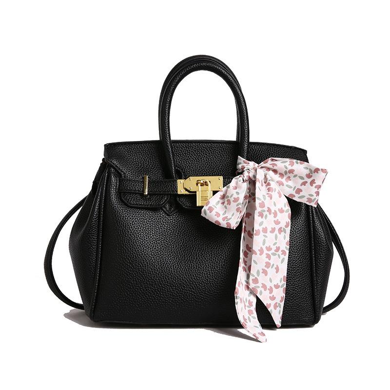 Премиальная платиновая сумка женская новая сумочка узор личи на плечо сумка-мессенджер универсальная сумка для поездок