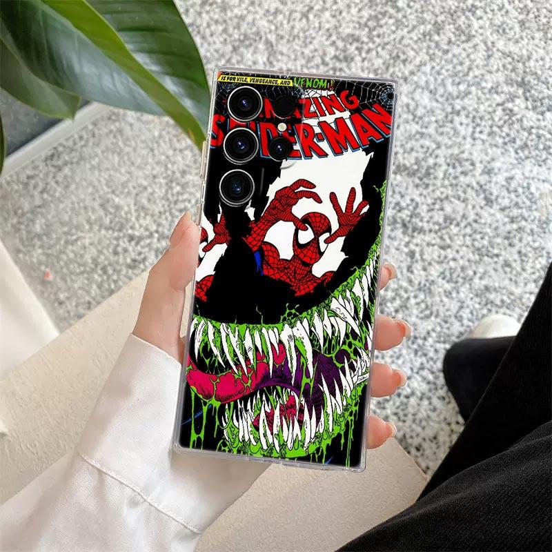 Прозрачный чехол Marvel Человек-паук Веном S26 для Samsung Galaxy S26 S25 Ultra S24 S22 S26 Plus S20 S23 S21 S25 FE 5G Прозрачная крышка