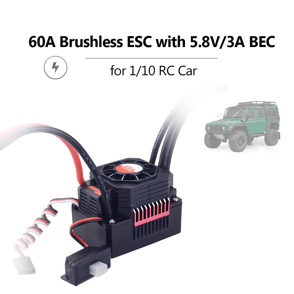 SURPASS HOBBY 60A Бесщеточный ESC Водонепроницаемый электронный контроллер скорости для грузовика с радиоуправлением 1/10