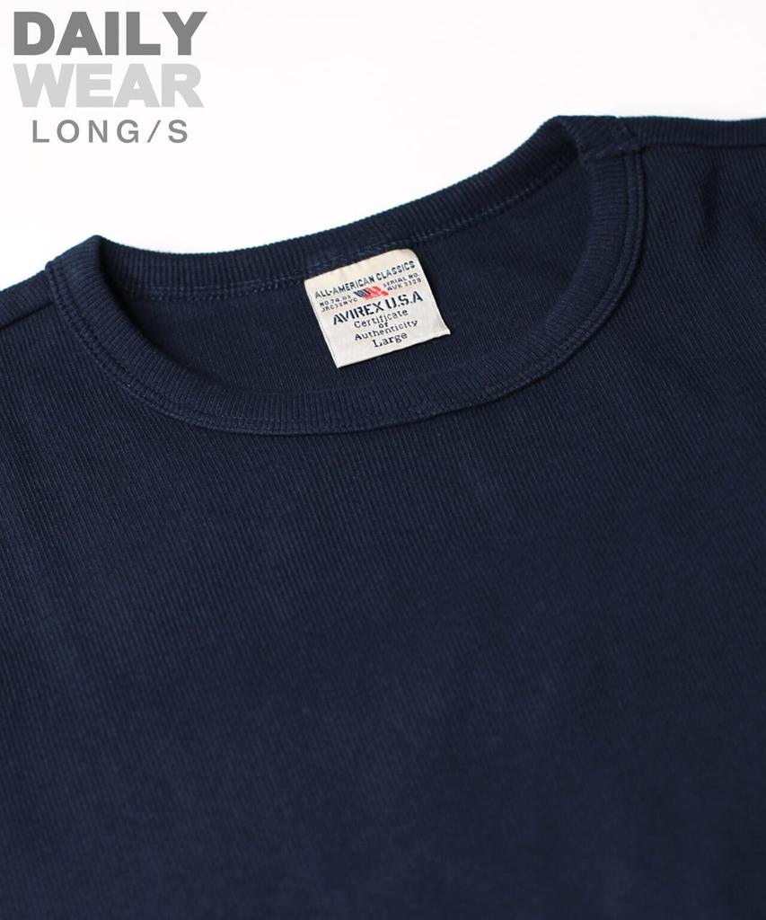 AVIREX DAILY RIB CREWNECK TEE 6153481 royal xl