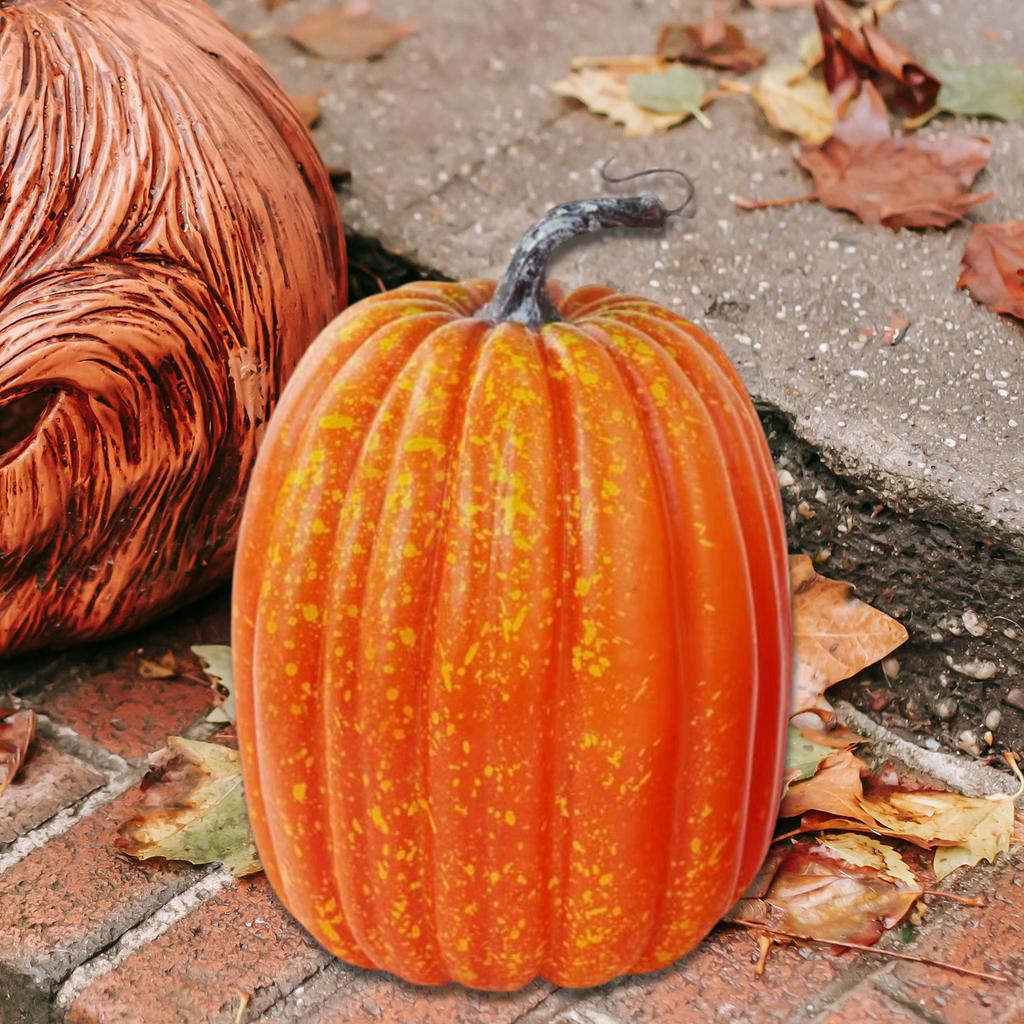 Реалистичное пенопластовое украшение тыквы Искусственные тыквы для Хэллоуина Рождества Внутреннее и наружное праздничное украшение