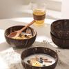 [Pure Natural Coconut Shell Bowl] Creative Cute Wood Tableware Large Dessert Bowl Household Adult Coconut Bowl Wood Tableware