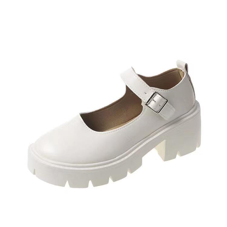 Туфли Мэри Джейн на платформе из бисквитного торта в стиле ретро, женские, 2025 года, новые, четырехсезонные, японская мода, почти тонкие, маленькие кожаные туфли