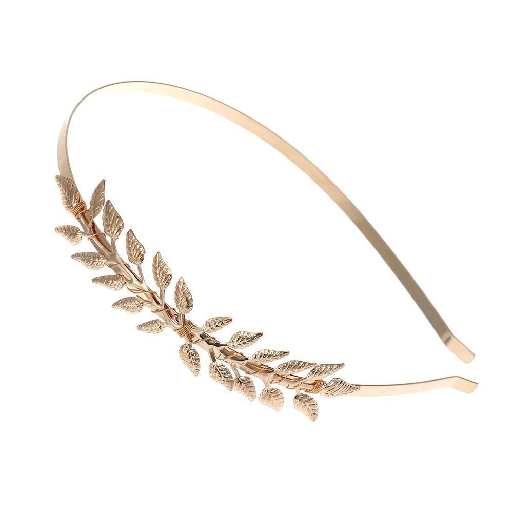 Headwear Bridesmaid Hair Combs Leaves Hair Bands Wedding Hair Crown Bride Headbands Metal Gold Leaf