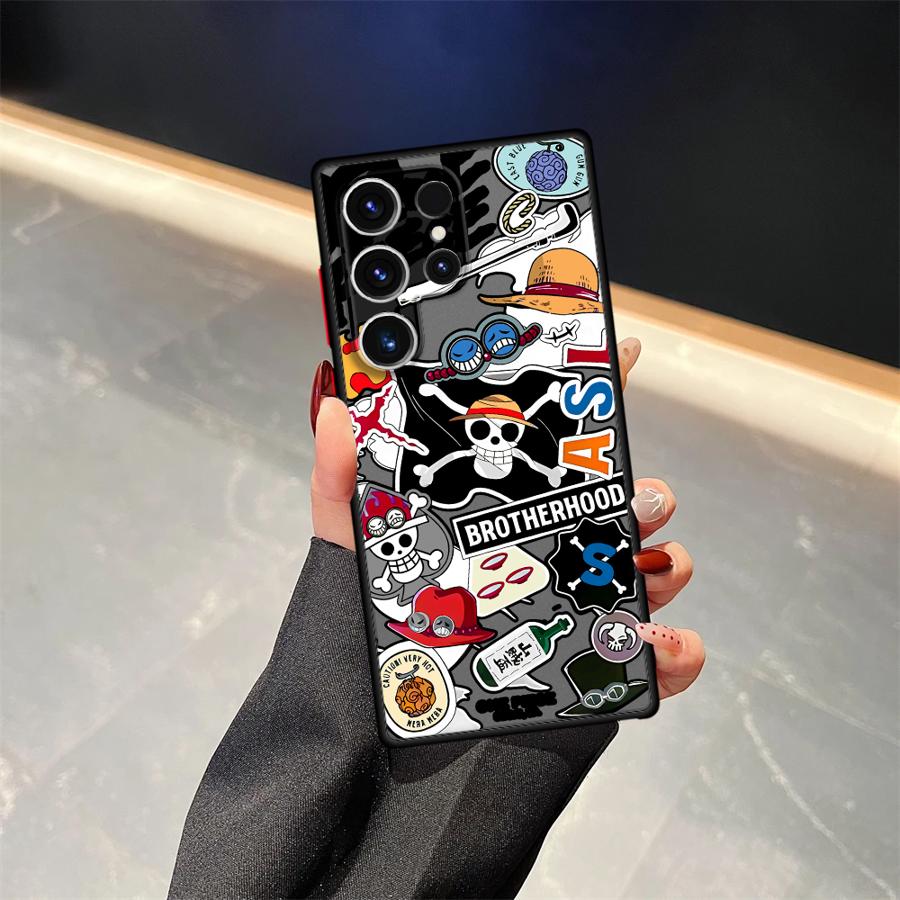 Чехол с логотипом аниме One Piece для Samsung Galaxy S25 Ultra Note 20 Ultra 10+ S21 S23 FE S24 Plus S26 S20 FE S22 Funda Задняя панель телефона