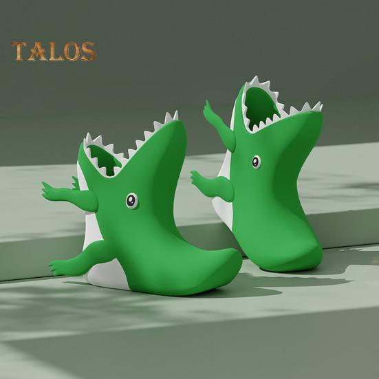 1 пара детских резиновых сапог в форме акулы и динозавра, водонепроницаемая обувь для малышей с нескользящей подошвой для мальчиков и девочек, походов и кемпинга