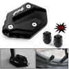 For Yamaha FZ6 FZ6R FZ6-S2 2004-2009 2010 Motorcycle Accessories CNC Side Stand Enlarge Extension And Tire Valve Air Caps