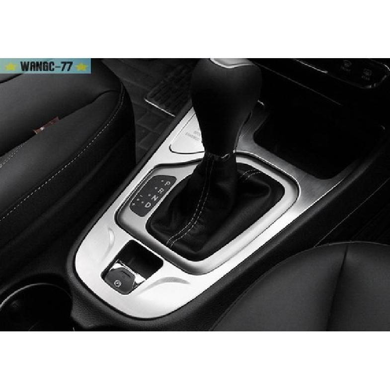 For Jeep Cherokee 2014-18 Silver Steel Central Console Gear Shift Panel Trim