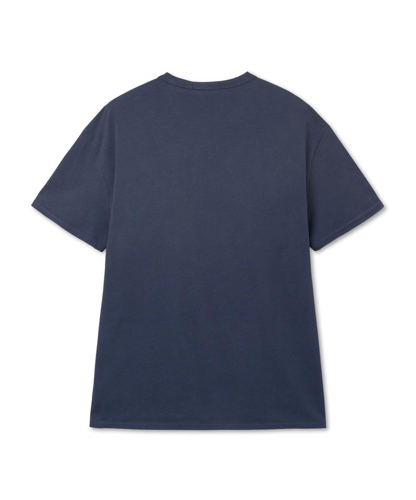 POLO RALPH LAUREN Классический крой Хлопковая футболка с графическим принтом - Синяя