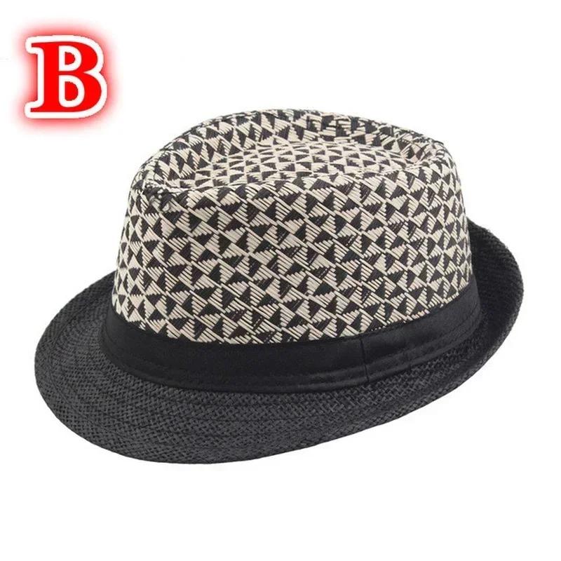 Men's Fashion Convise Summer Jazz Cap Beach Straw Caps Handsome Hats Sun Hat Men Fashion Accessories Creative Gifts Head Decor