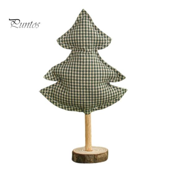 Праздничное Настольное Украшение Тканевая Елочная Игрушка, Рустикальный Стоящий Клетчатый Рождественский Настольный Знак, Деревянная Основа Стол Фермерский Буффало Многоуровневый