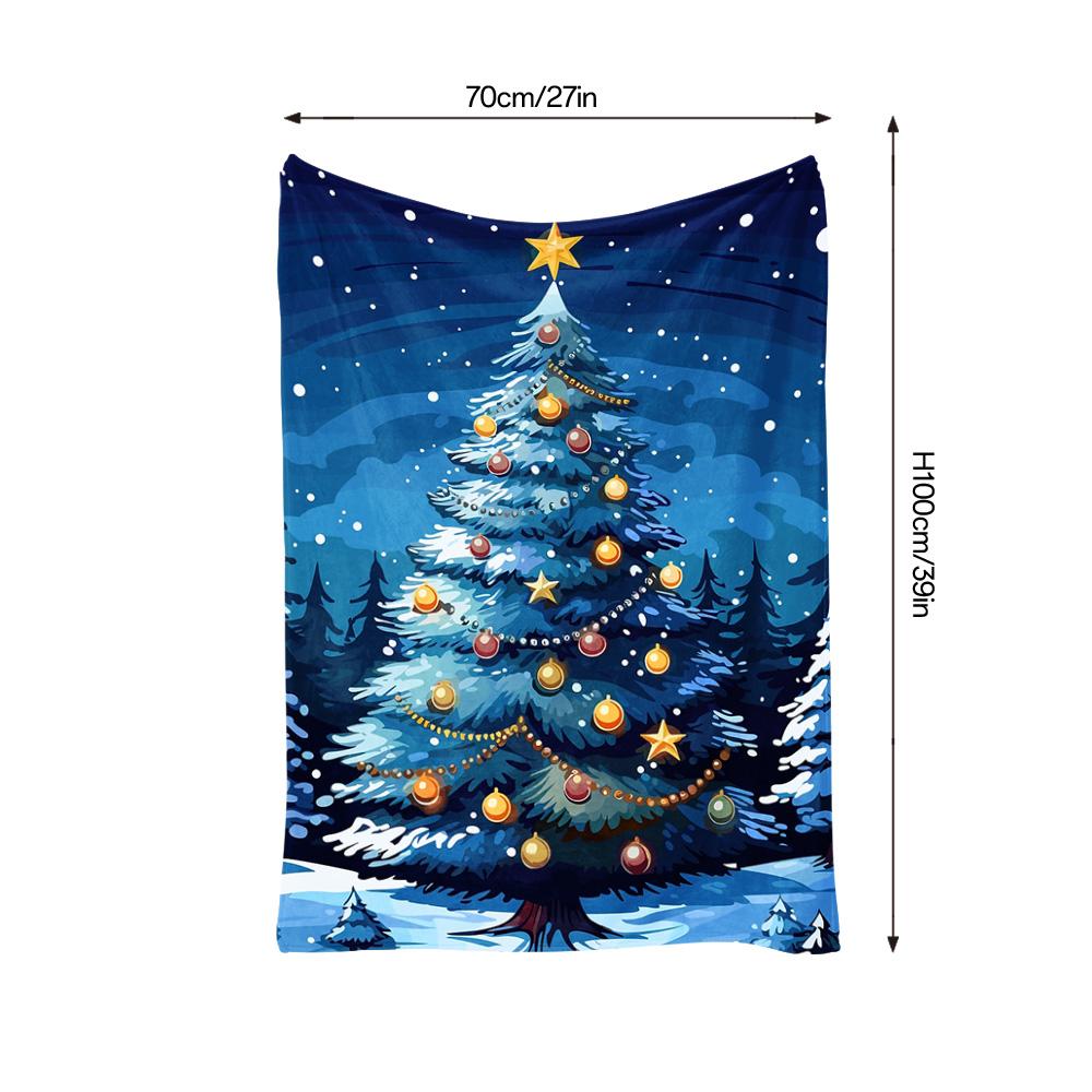 Tuniu Cozy Snowflake Christmas Blanket for Sofa Bed Bedroom Decorative Throw Blanket Soft Warm Cover