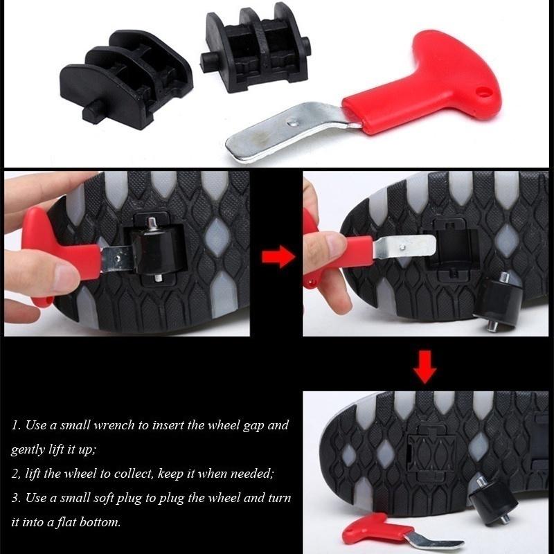 Детские светодиодные кроссовки 4 цветов с двумя / одним колесами, роликовые коньки для мальчиков и девочек, повседневная обувь с роликом, детские игрушки для мальчиков и девочек