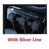 3Pcs/Set Car Air Conditioning Knob Control Switch Decoration Ring Fit For Volkswagen VW Golf 7 MK7 2014- Auto