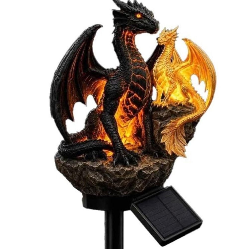 Soft Warm Glow Dragon Figurine Lamp Dragon Statue Halloween Dragon Ornament Halloween Decor