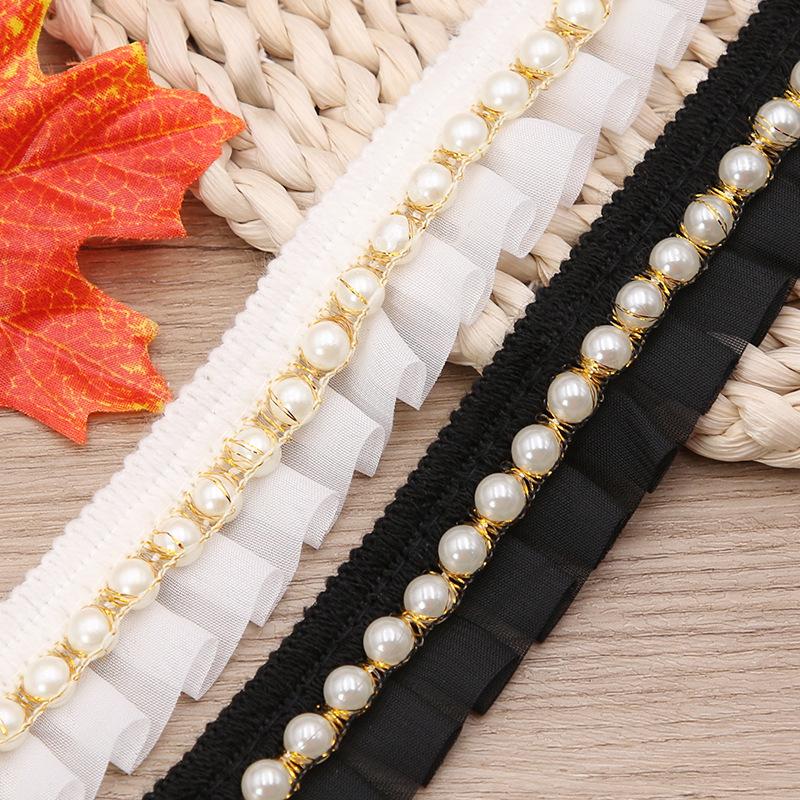Bead Lace Lace Accessories Clothes Xiaoxiangfeng Handmade Decorative Pearl Diy Collar Skirt Silk Webbing Accessories