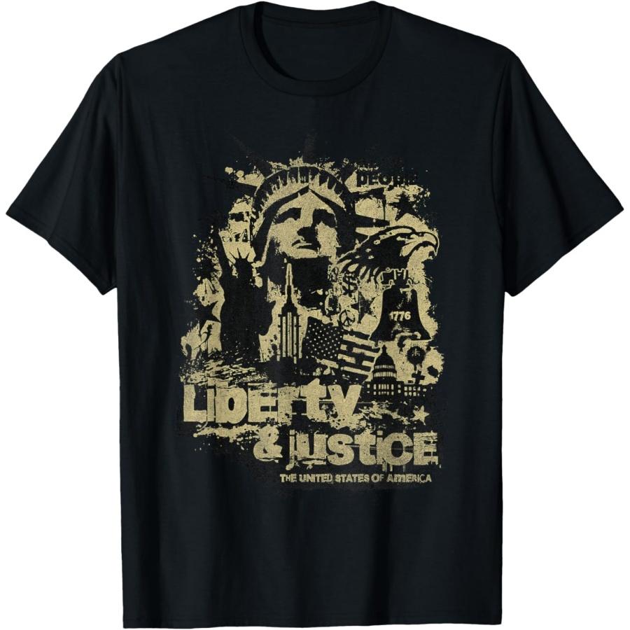 Графическая футболка We The People 1776 Свобода и Справедливость 4 июля