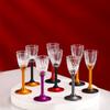 2 Pcs 10ml Diamond Cut Crystal Goblet Shot Glasses Creative Party Stemware Small Wineglass Mini XO Vodka Korean Soju Tasting Cup