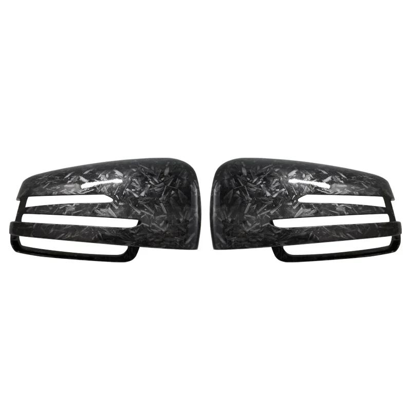 Чехлы на зеркала заднего вида для Mercedes-Benz W204 E W212 W176 W246 CLS C218 GLA X156 ABS, глянцевый черный из углеродного волокна