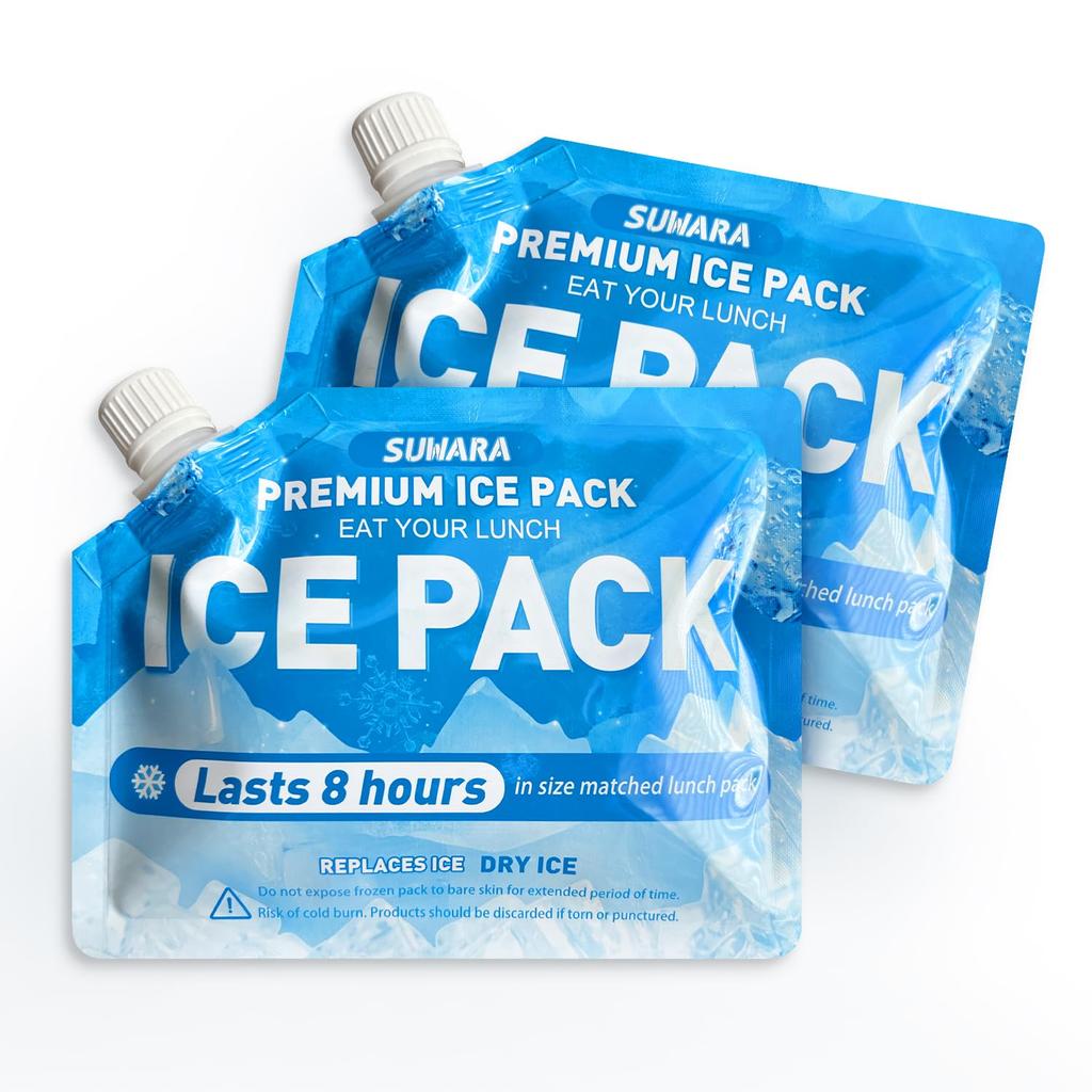 Многоразовые пакеты со льдом Suwara, 300 мл, мягкие, многоразовые, тонкие, легкие, совместимые с морозильными камерами и холодильниками, сохраняют продукты холодными примерно