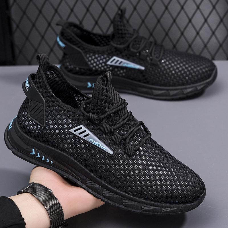 New Oversized Men's Shoes Hollow-out Breathable Casual Net Shoes Men's Summer Style All Sports Fashionable Shoes