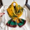 Summer Scarf Women Outdoor Sunscreen Shawl Soft Bandanna Foulard Female Floral Silk Shawl Lady High Quality Head Hijab Wrap