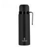 Matte Black Vacuum Insulated Bottle for Yerba Mate, Coffee, Tea, Water, 33.8 Oz Stainless Steel Thermal Bottle Flask, Wide Mouth
