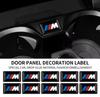 BBIK2 4pcs Car Decor Stickers Multi-size Optional For BMW M Performance M3 G20 E36 X6 G30 X3 M5 Soft Adhesive Ornament Modified Decals