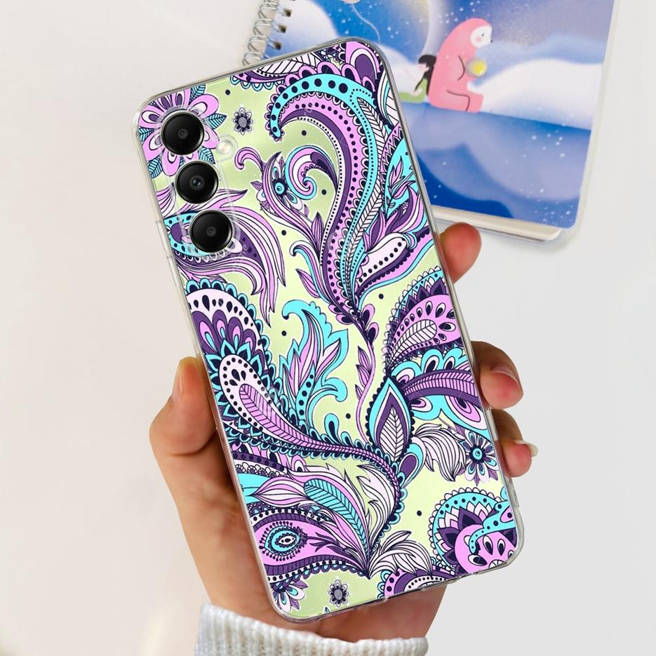 Чехол для Samsung Galaxy A05s SM-A057F Милый мультяшный чехол с кошкой Прозрачный силиконовый чехол для телефона для Samsung A05s A 05s Мягкий бампер