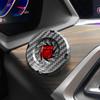 Car One Key Start Stop Button Switch Carbon Fiber Vehicle Ignition Trim Cover Protects Universal Car Interior Accessories