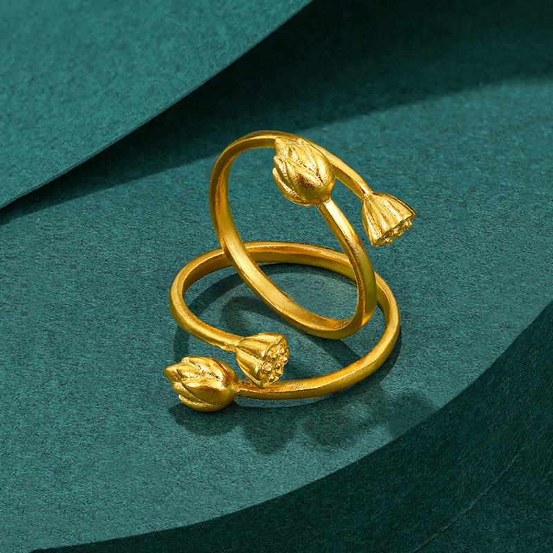 Two Chic Vietnamese Worlds Joy Ring Luxurious Brass Gold Accessory Plated