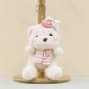 Adorable Plush Teddy Bear Keychain Cute Soft Stuffed Animal Toy With Hat