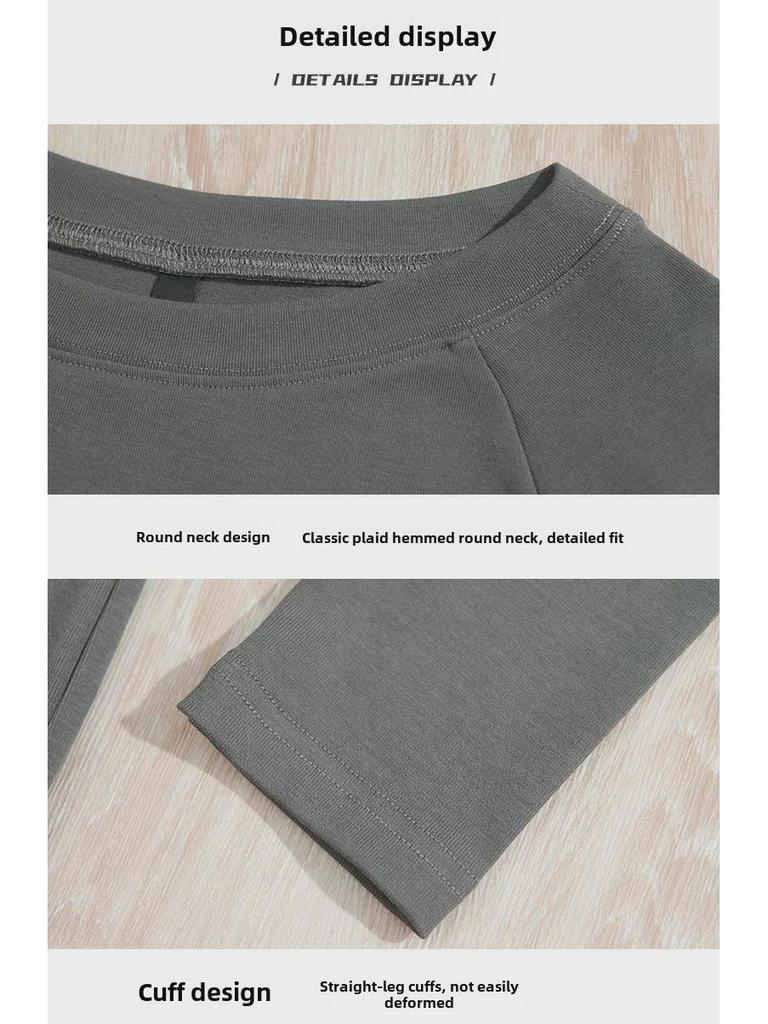 Женский топ из хлопка с длинными рукавами и круглым вырезом, осень 2024 года, вышитый