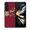 Christmas Case For Samsung Galaxy Z Fold 6 5 4 3 Cover Fold5 Fold4 Lovely Black Hard Plastic PC Cover For Galaxy Z Fold5 5G Case